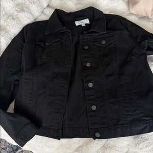 Time and Tru Black Jean Jacket